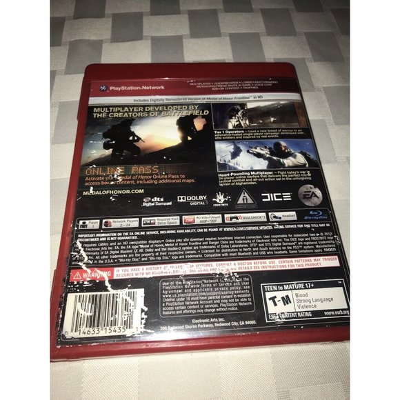 Medal of Honor -- Limited Edition (Sony PlayStation 3, 2010) Preowned - Picture 3 of 3
